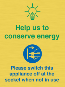 Help us to conserve energy - Unplug the kettle when finished